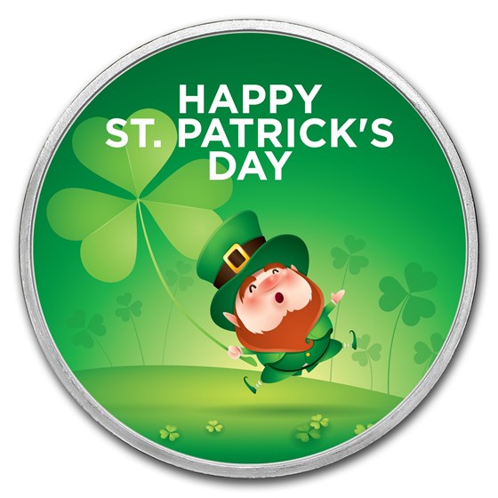 1 oz Silver Colorized Round - APMEX (Jumping Leprechaun) 1 oz Silver Colorized Round - APMEX (Jumping Leprechaun)